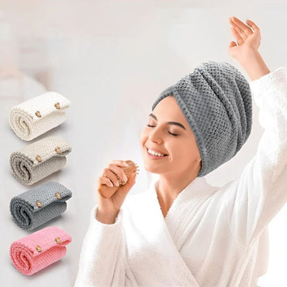 Serviette Cheveux Turban Ultra-Absorbante | SechExpress
