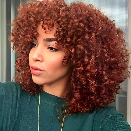 Perruque Rousse Bouclée | Naturelle Premium