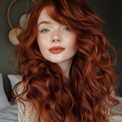 Perruque Auburn Ondulée | Naturelle
