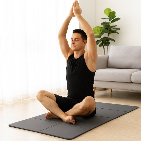 Tapis de gym antidérapant pliable | FitComfort