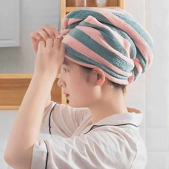 Turban Serviette Cheveux Microfibre | Ultra-Rapide